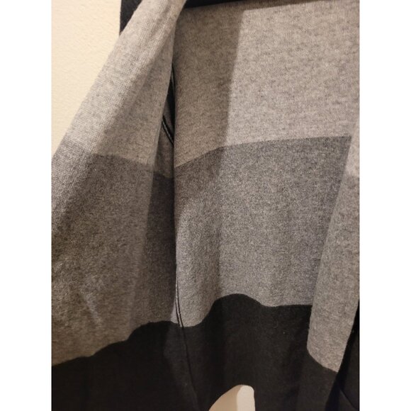 Merino Wool Cashmere Long Open Cardigan Womens XL Gray Long Sleeve Quiet Luxury - Picture 2 of 8